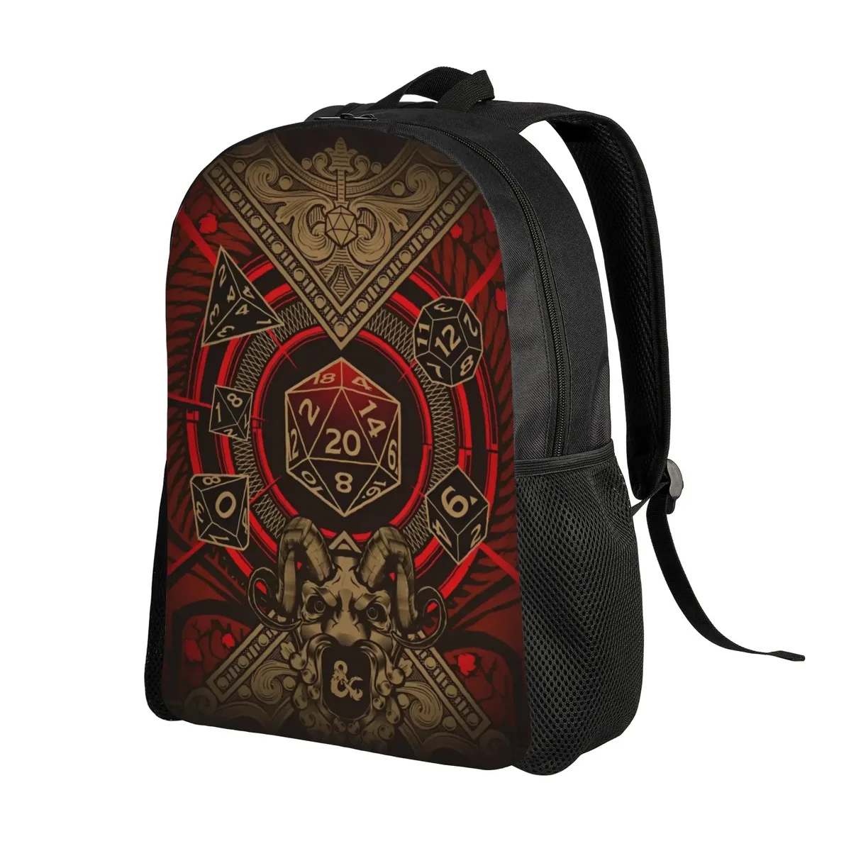 Sac à dos Dungeon Dragon DND pour hommes et femmes, sac à dos cool pour étudiants et professionnels, sac à bandoulière pour ordinateur portable, cadeau