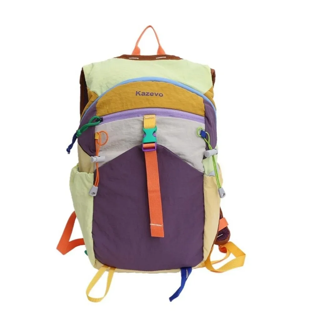 sac à dos de voyage en nylon multicolore, sac à dos de voyage multifonctionnel, sangle fixe, anti-rayures, sac à dos d'extérieur, cadeau