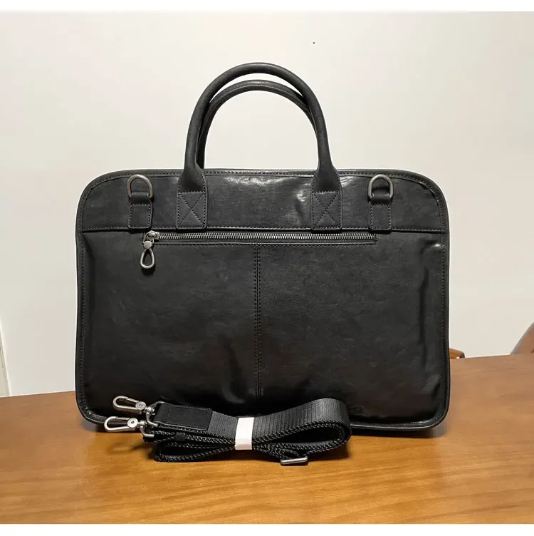porte-documents de luxe en cuir véritable pour hommes, porte-documents d'affaires décontracté, fait à la main, mode première couche en peau de vache, sacs à main pour ordinateur portable de grande capacité