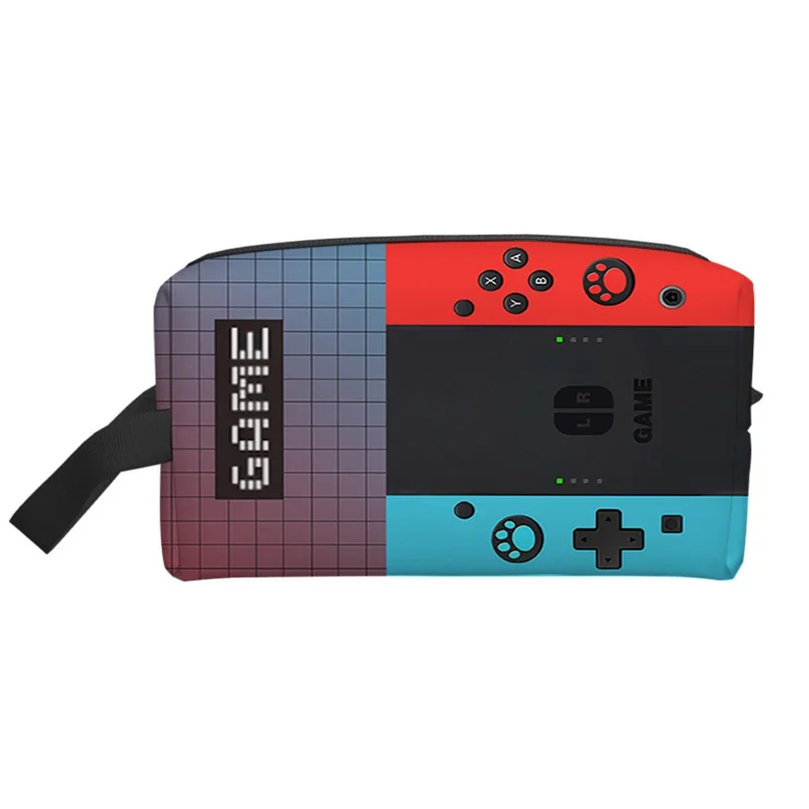 sac de rangement de produits de toilette pour console de jeux simples, sac de maquillage, sac à cosmétiques portable, accessoire de maquillage, grande pochette à cosmétiques, sac de voyage
