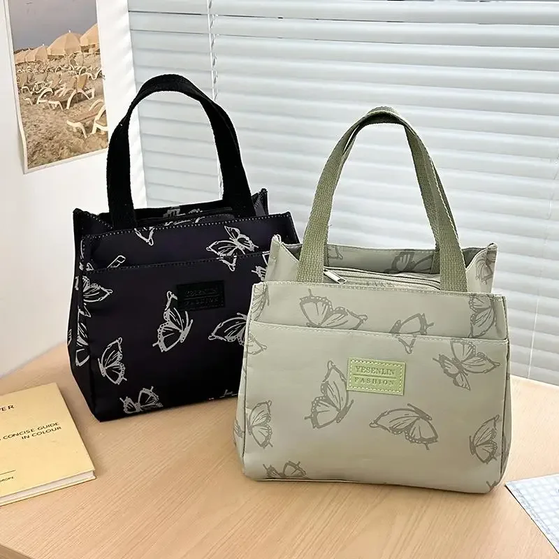 sac à main polyvalent imprimé papillon, sac fourre-tout pour le bureau, les voyages, les pique-niques et les déjeuners