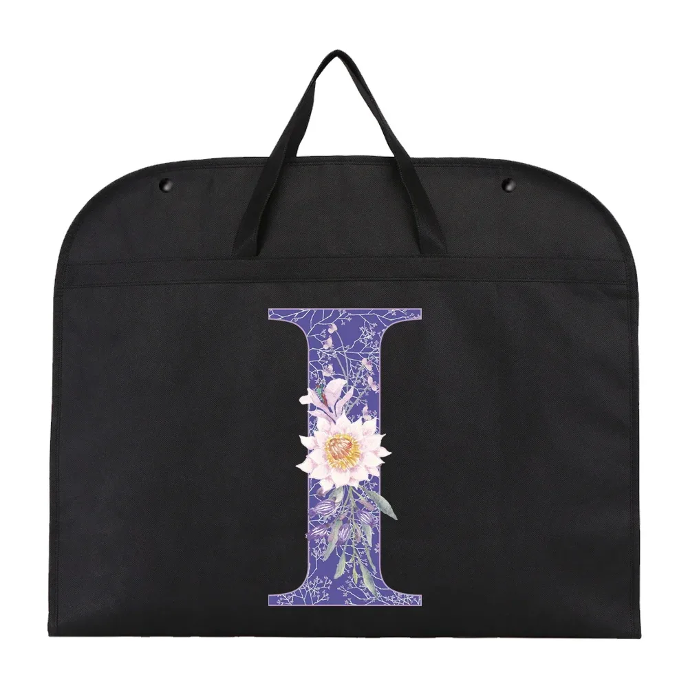 vêtements suspendus housse anti-poussière organisateur robe costume manteau sac de rangement violet fleur sacs à vêtements garde-robe suspendus organisateurs de vêtements