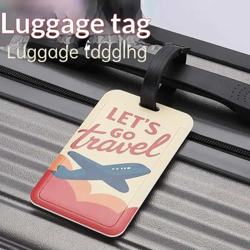 accessoires de voyage : étiquettes de bagage créatives en silicone, motif animal de dessin animé, porte-adresse d'identification pour valise, étiquette portable