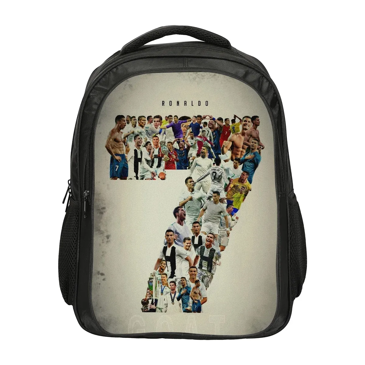 sac à dos double couche ronaldo cr football star, sacs d'école, sac à dos de sport, sac à dos de voyage de grande capacité