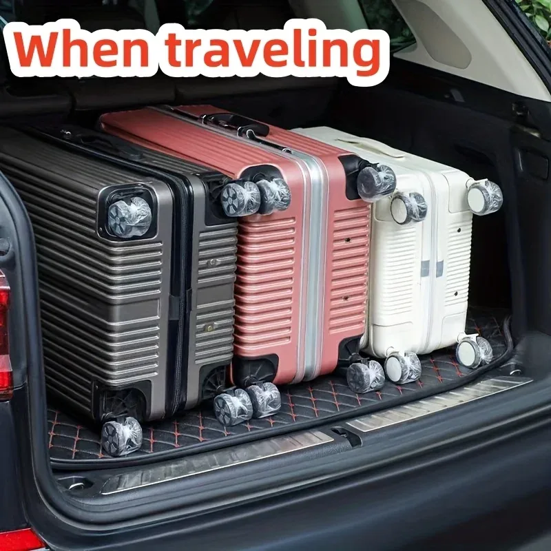 yitape 50/100pcs housses de roues de valise jetables, imperméables et anti-poussière, protection des roues de bagages pour les voyages d'affaires et le rangement