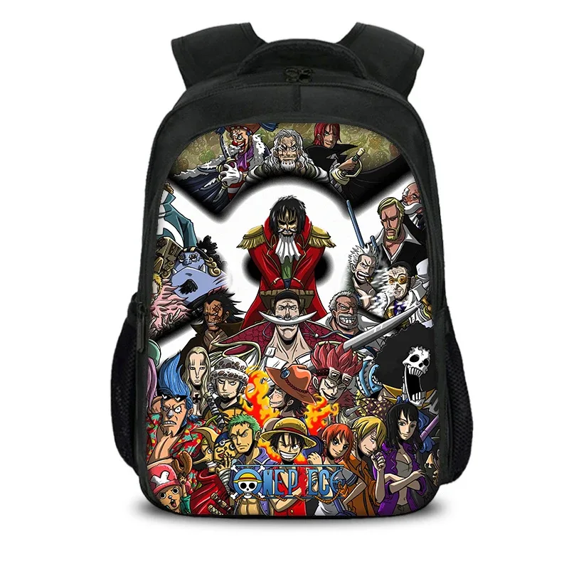 sac à dos double couche de grande capacité one piece monkey d. luffy, sacs d'école pour étudiants, sac à dos de voyage pour filles et garçons
