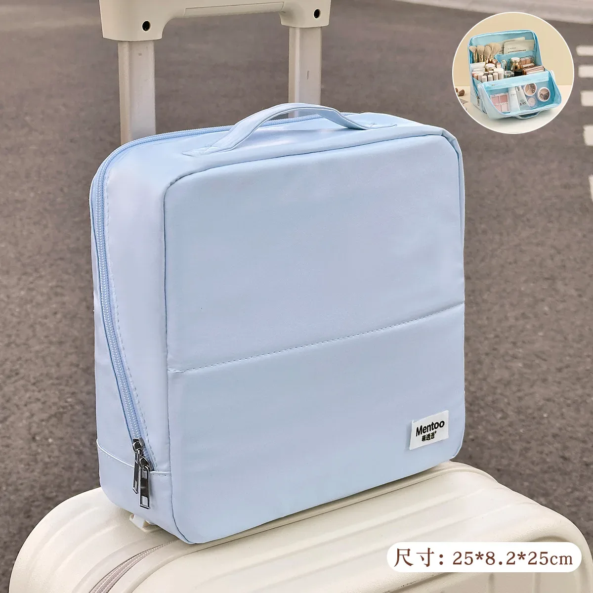 sac de maquillage étanche en pu pour voyage, sac de toilette sec et humide, sac de rangement pour cosmétiques, organisateur de grande capacité, sac à cosmétiques