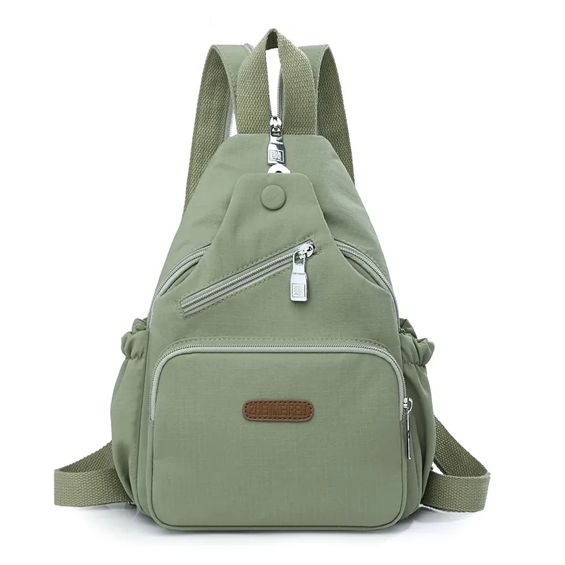 sac à dos multifonctionnel en nylon, multicolore en option, sac de poitrine/épaule/petite sac à dos à main pour les voyages quotidiens