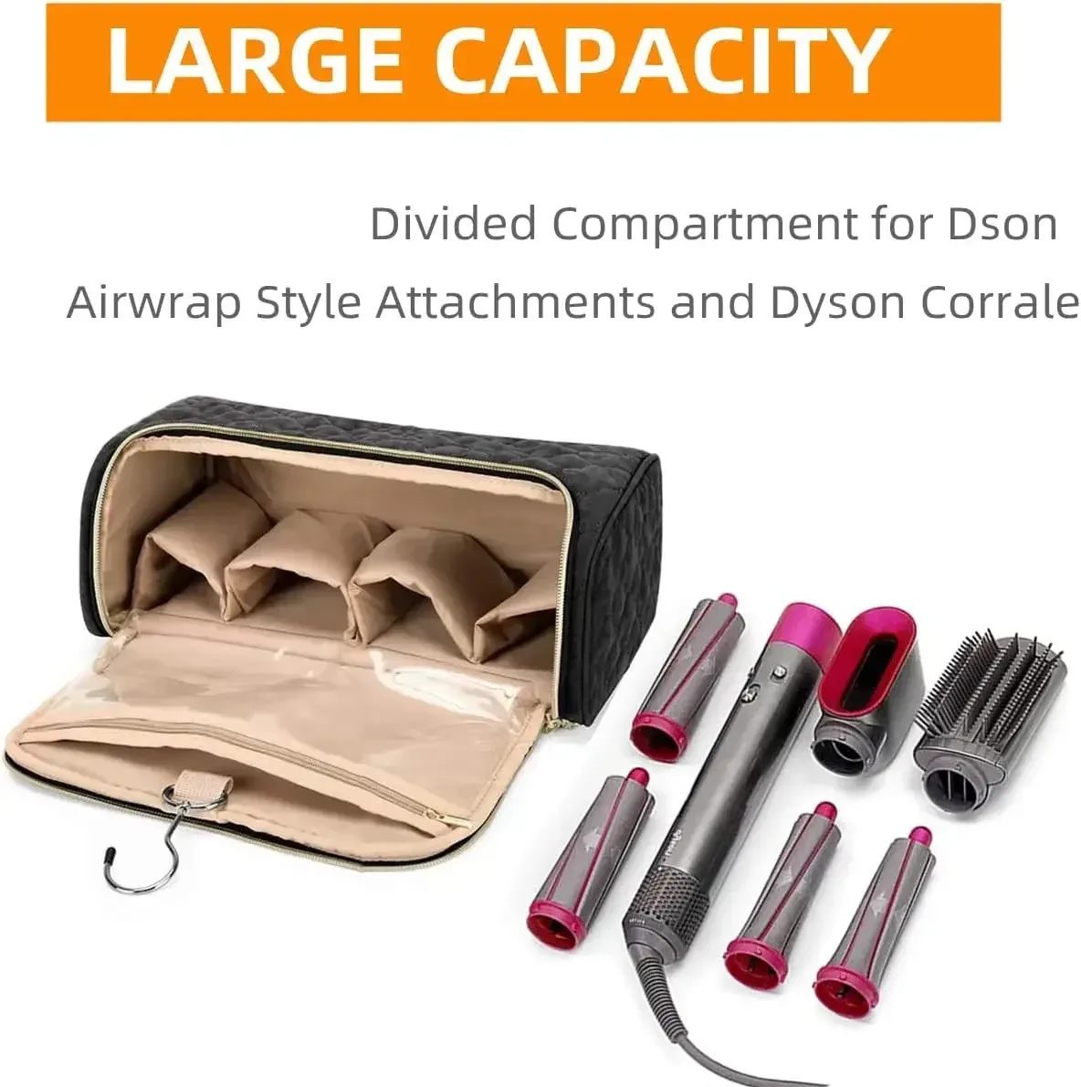 mallette de rangement de voyage organisateur pour dyson airwrap sac de maquillage portable fer à friser sèche-cheveux sac anti-poussière pochette sèche-cheveux étui