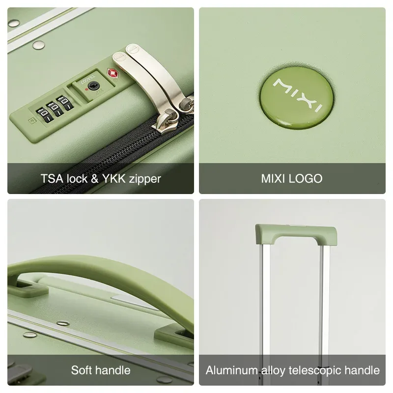 mixi marque design de luxe valise à main en polycarbonate voyage bagage roulant avec roues spinner serrure tsa 18 20 pouces