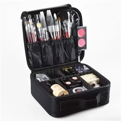 valises à double étages, nouvelle marque, étui à cosmétiques professionnel, motif d'ongles, boîte à outils semi-permanente, sac de rangement pour cosmétiques, 2020