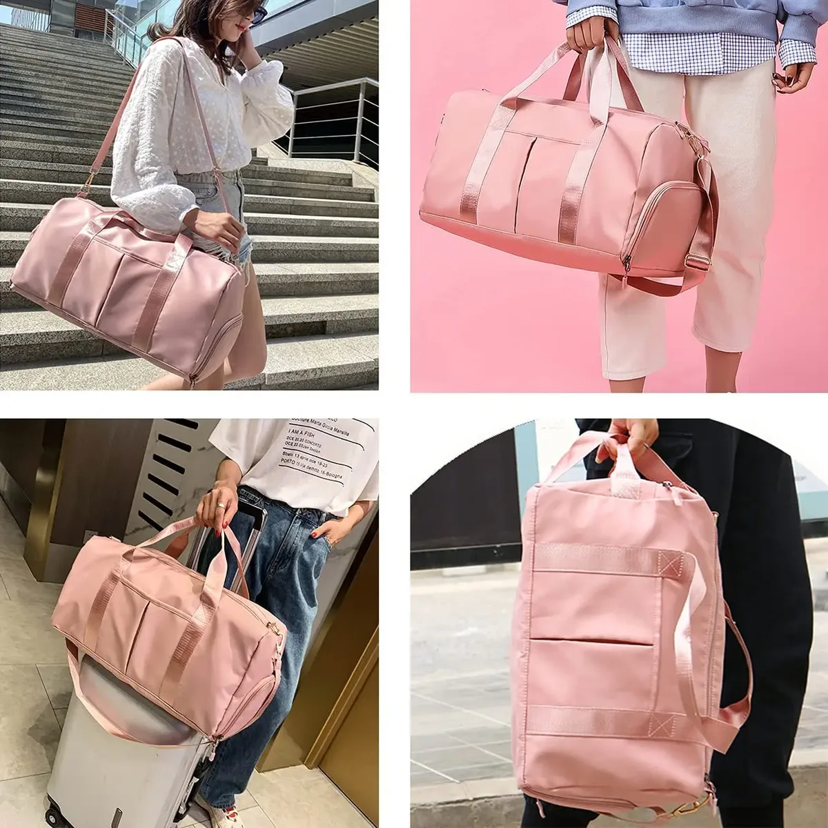 sac de sport brodé personnalisé avec poches sèches et compartiment à chaussures, sac de sport de voyage, cadeau pour garçon d'honneur, demoiselle d'honneur