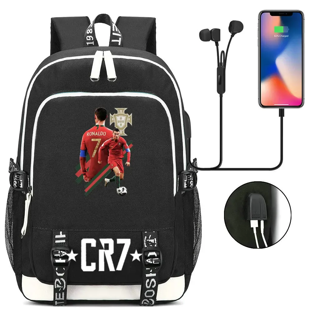 sac à dos camouflage cr7, sac d'école pour adolescents, filles, garçons, femmes, hommes, étudiants du secondaire, grand sac pour ordinateur portable, mochilas