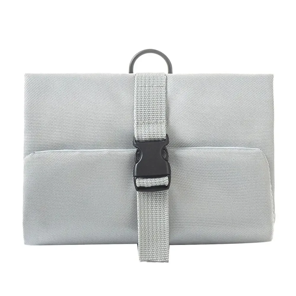 trousse de toilette pliable avec crochet, sac de rangement de cosmétiques multifonctionnel 3 en 1, sac de rangement étanche et détachable suspendu, sac de voyage