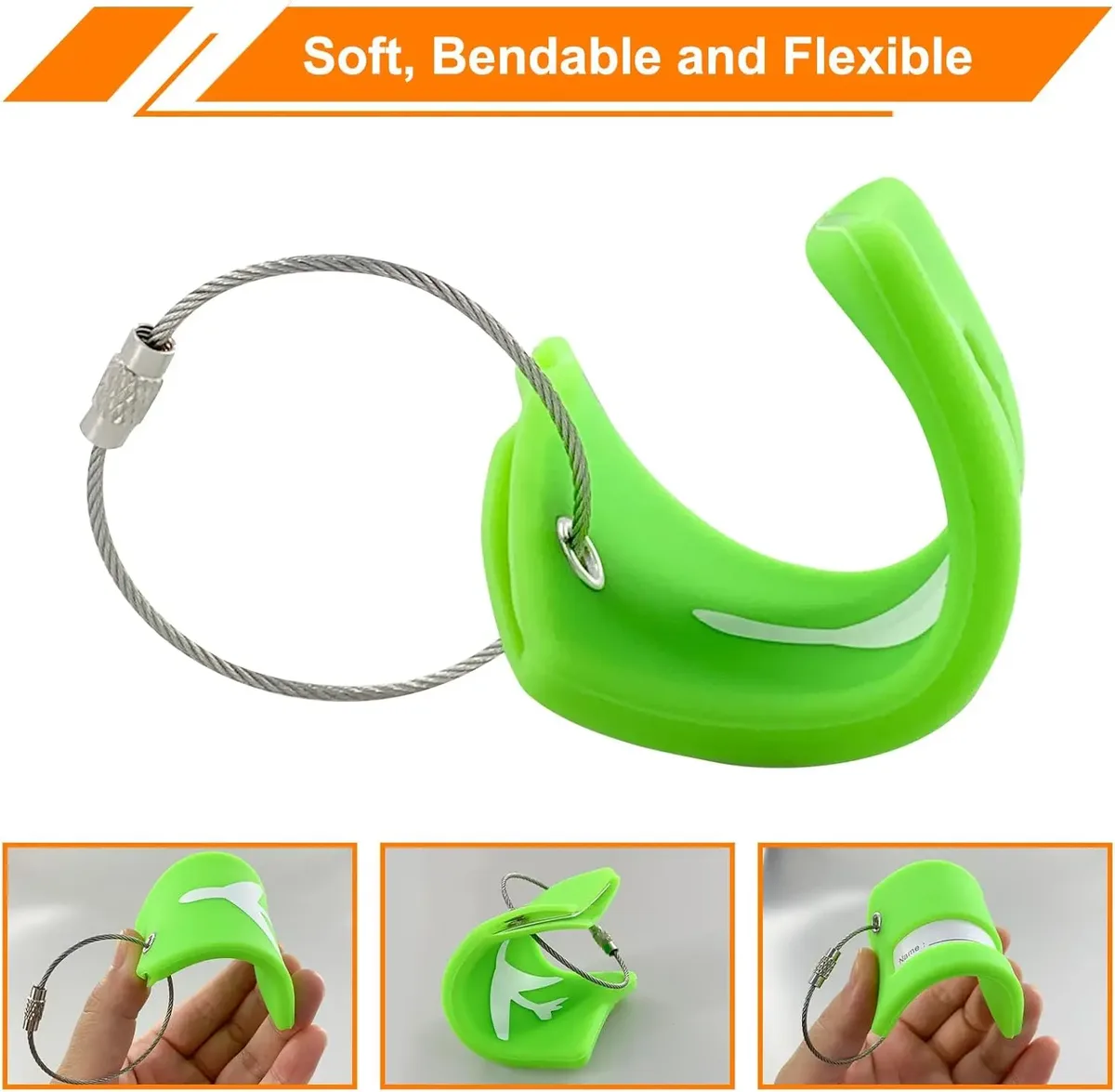 lot de 2 étiquettes de bagage en silicone pour valises, étiquettes de voyage pour bagages avec carte d'identification nominative et confidentialité