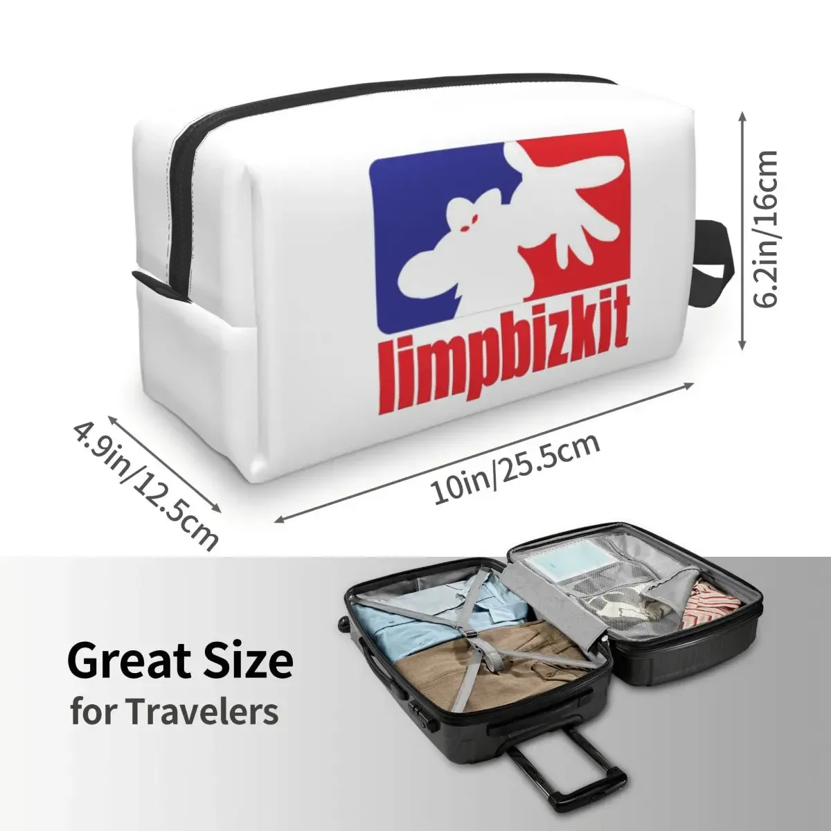 limp bizkit trousse de maquillage, organiseur de cosmétiques, trousse de toilette, trousse de beauté pour femmes, voyage