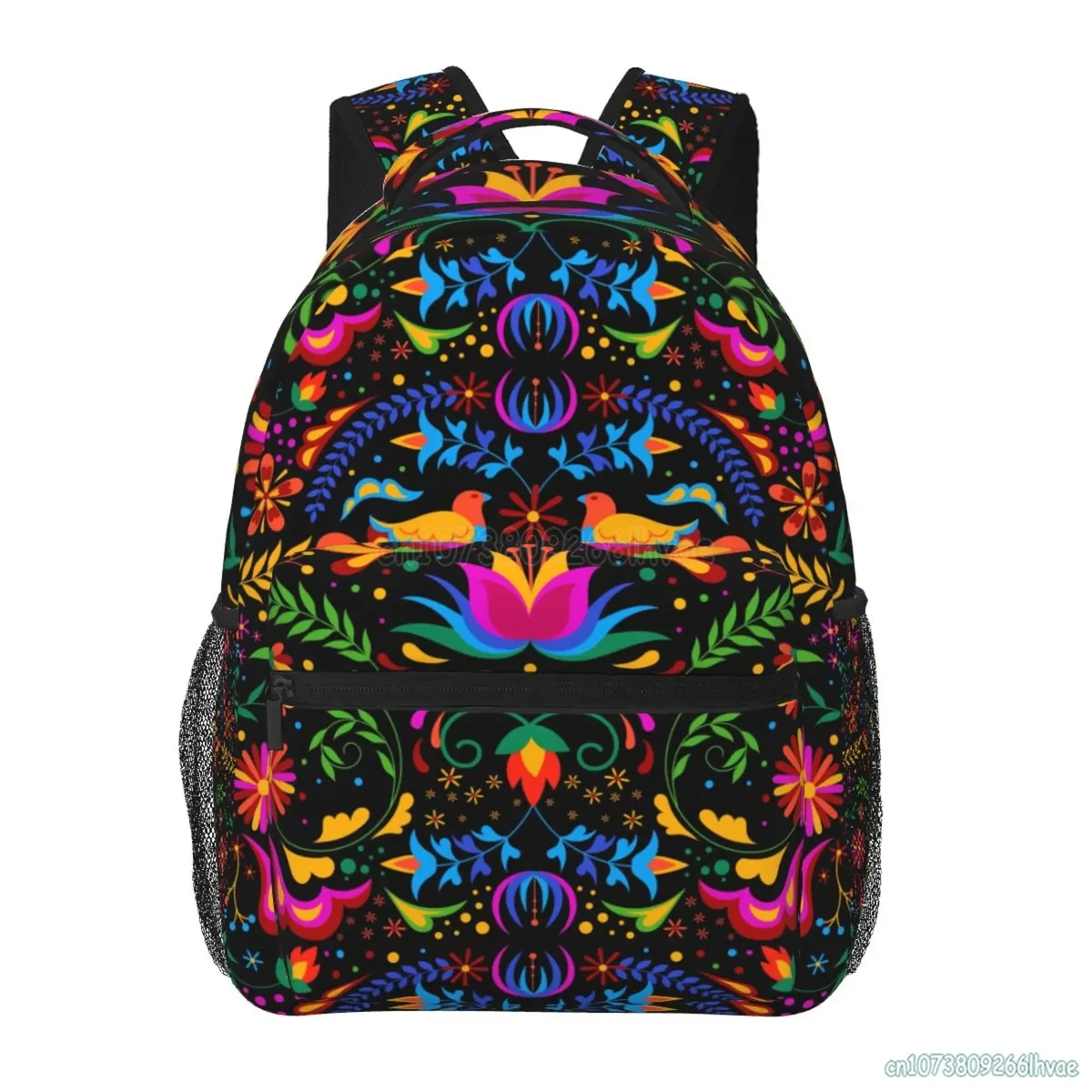Sacs à dos à fleurs mexicaines, motif ethnique, personnalisés, légers, décontractés, pour ordinateur portable, randonnée, salle de sport, voyage, sac à dos pour femmes