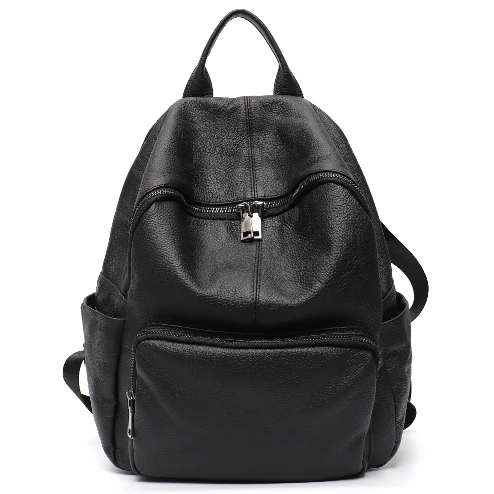 sac à dos en cuir de vachette naturel pour femmes et hommes, sac à dos de voyage, sacs initiés par les étudiants, design minimaliste, décontracté, 03, polyvalent
