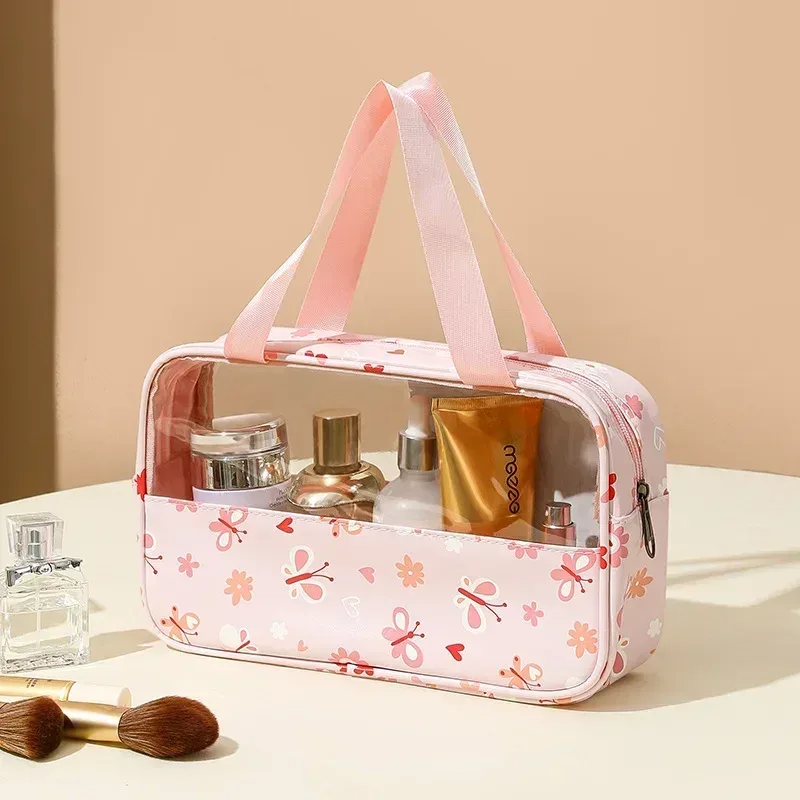 trousse de toilette femme 3 pièces translucide grande capacité – sacs de voyage essentiels pour cosmétiques et articles de bain