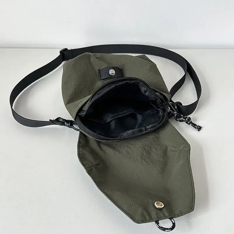 1 sac à bandoulière portable unisexe en tissu nylon imperméable, sac à bandoulière décontracté pour téléphone, idéal pour les voyages.
