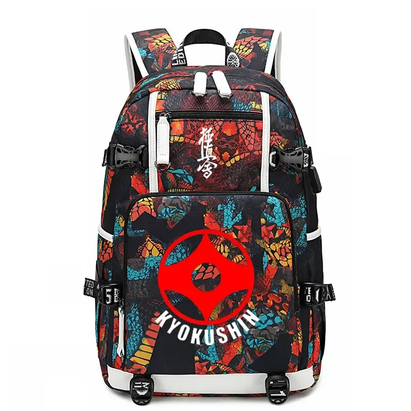kyokushin-sac à dos de karaté, cartable wukong, oxford fashion, sacoche décontractée à fermeture éclair pour ordinateur portable, étudiant, anime, nouvelle collection