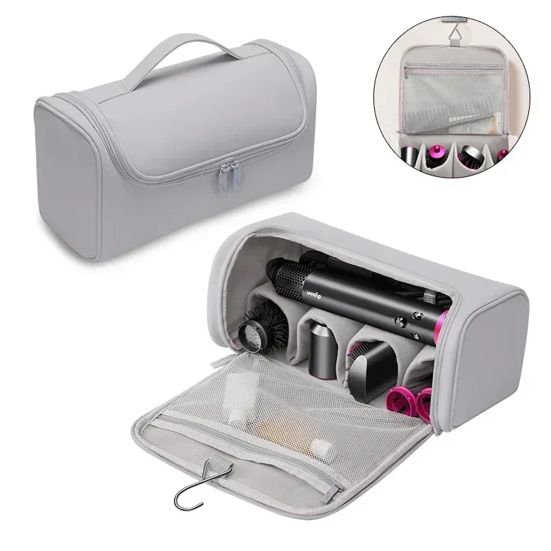 étui pour sèche-cheveux à crochet suspendu cachable, pochette portable antidérapante pour outils de cheveux, sac de rangement étanche de grande capacité pour fer à friser