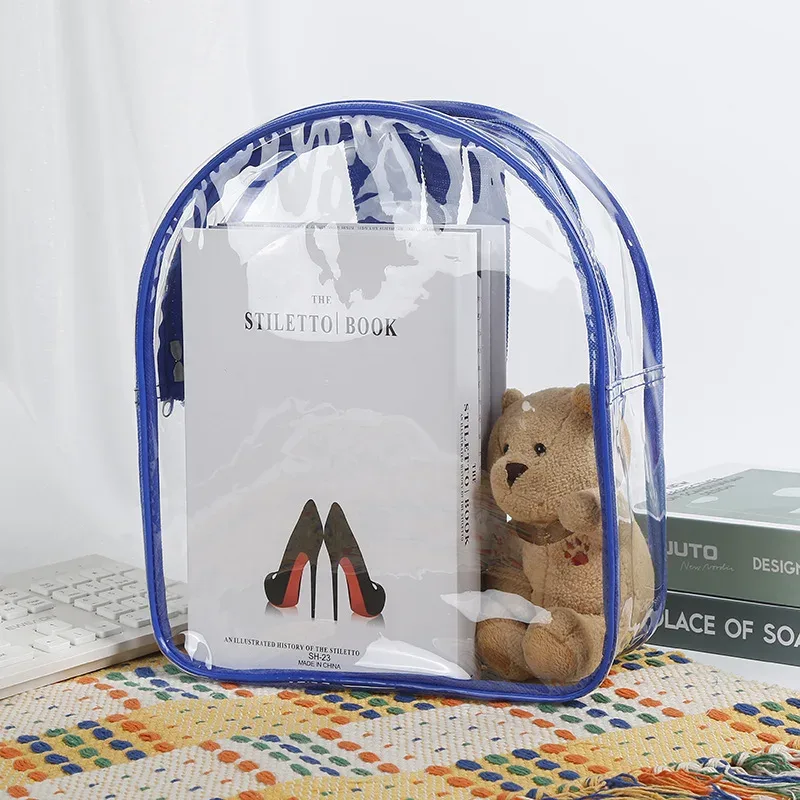 sac à dos transparent en pvc, approuvé pour les stades, sac transparent pour l'école, les concerts, la sécurité, les voyages, unisexe