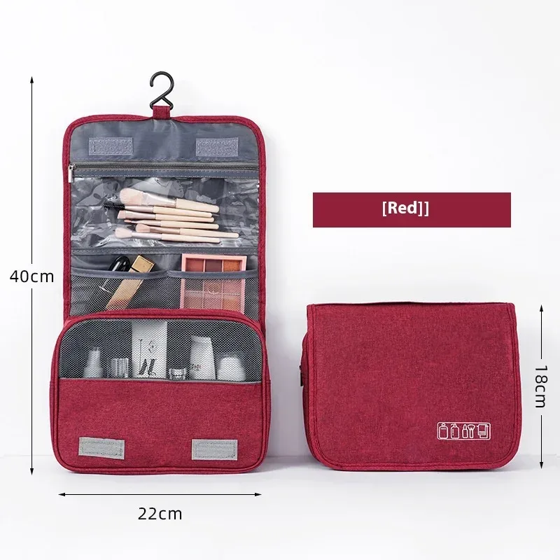 trousse de toilette pliable pour voyage et affaires, trousse de maquillage, cosmétique