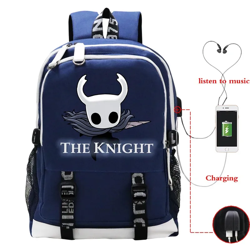 garçons filles creux chevalier cartable enfants sac à dos jeu de dessin animé usb grande capacité portable sac à dos étudiants sacs de voyage cadeau