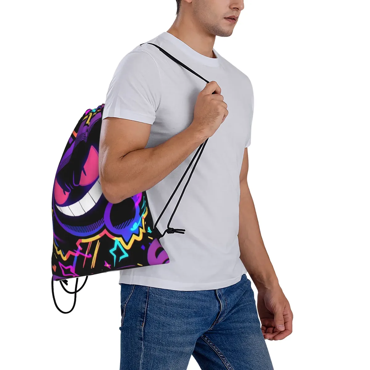 pochette de voyage pokemon kawaii, sacs à cordon, sacs de rangement pour chaussures de sport, sacs de rangement pour vêtements, sac à dos portable multifonction pour adolescents