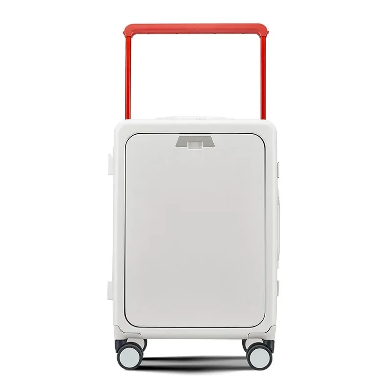 klqdzms 20 pouces pc valise usb charge ouverture avant ordinateur portable boîte d'embarquement multifonction boîtier de chariot 24 "bagage à main