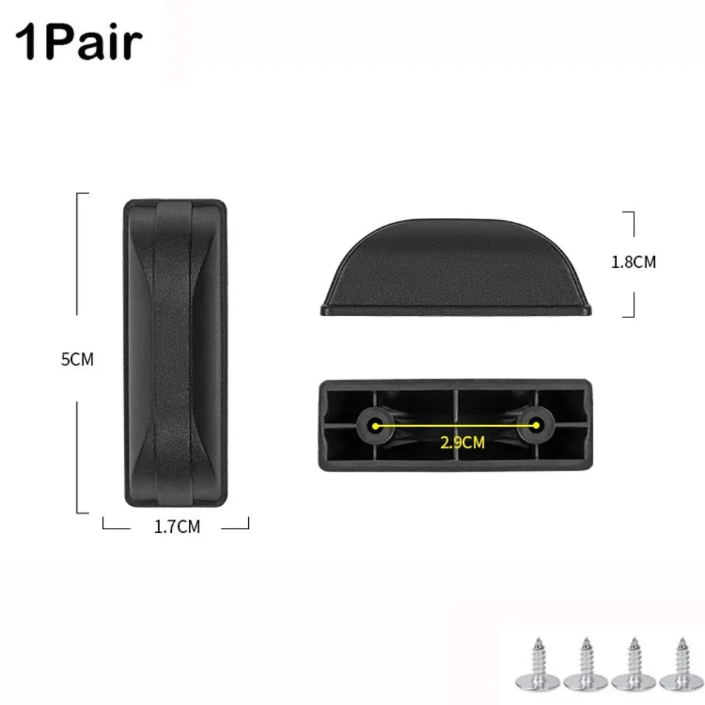 patins de protection en plastique noirs pour bagages avec vis, support inférieur de valise, pièce de rechange universelle pour toutes les valises