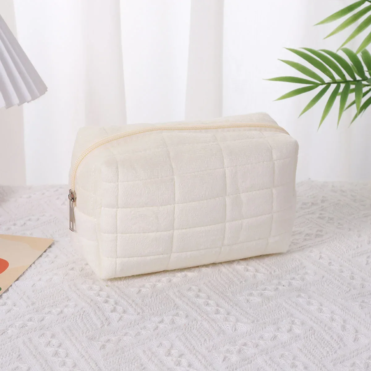 sac à cosmétiques en daim, grand sac de rangement, voyage, voyage d'affaires, sac de rangement de pochette de maquillage portable de grande valeur