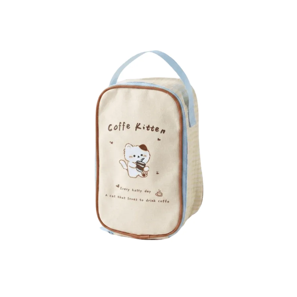 sac isotherme pour petit-déjeuner en tissu oxford, avec feuille d'aluminium épaissie, imprimé animal, sac fourre-tout thermique pour aliments, imprimé dessin animé, à porter à la main