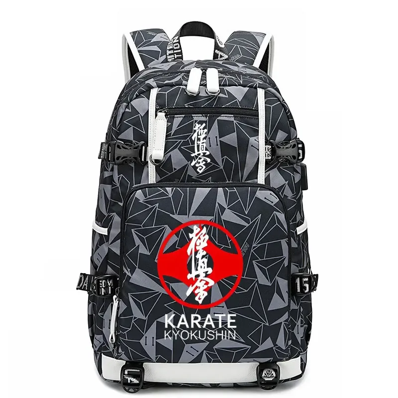 kyokushin-sac à dos de karaté, cartable wukong, oxford fashion, sacoche décontractée à fermeture éclair pour ordinateur portable, étudiant, anime, nouvelle collection