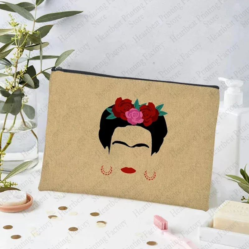 trousse de maquillage colorée « a besos entiendo a veces », sac de voyage pour cosmétiques, organisateur de toilette, pochette de rangement, trousse à crayons, cadeau