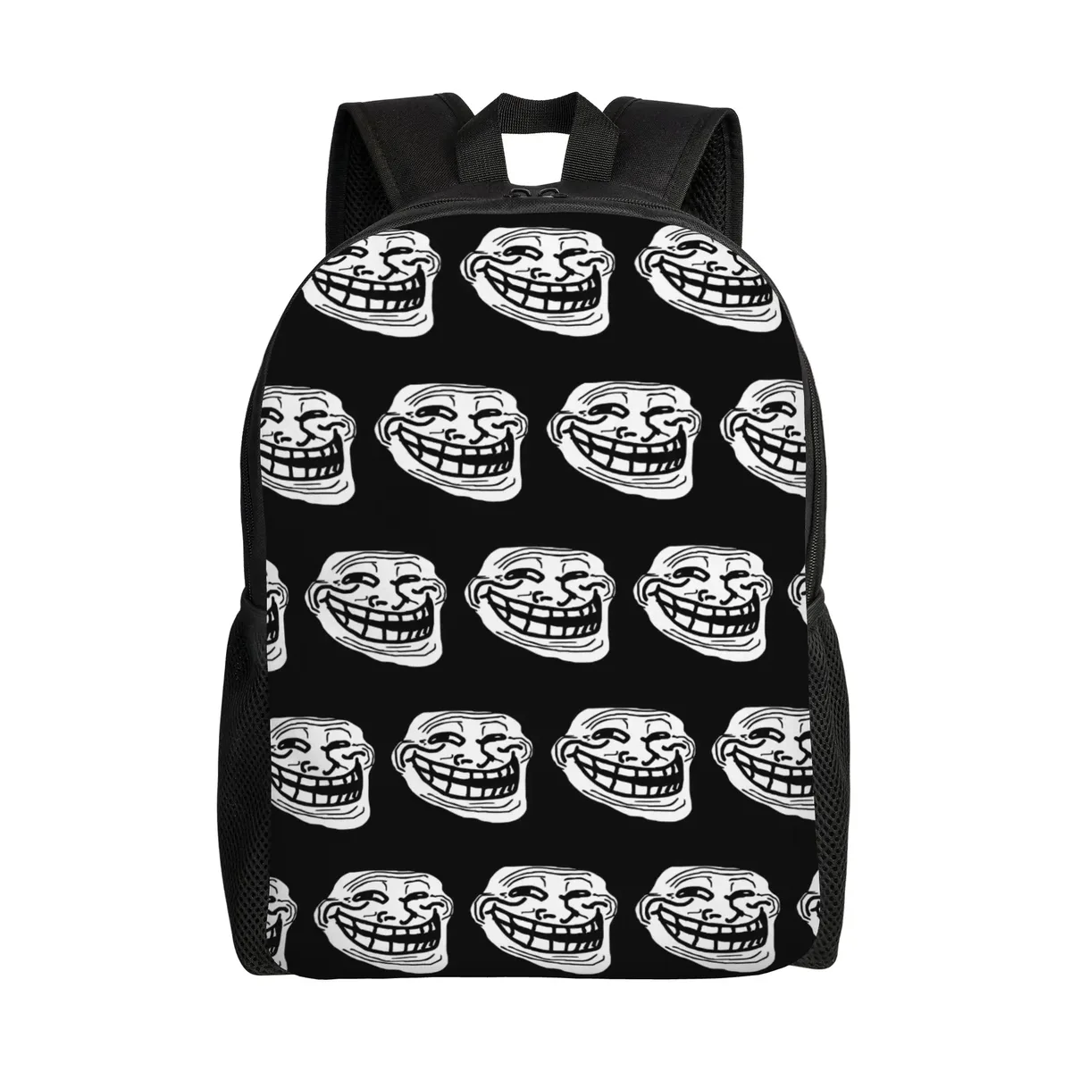 trollface sacs à dos amusants pour hommes et femmes, sac à livres basique pour l'université, l'école, sacs manga