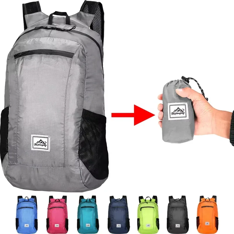 sac de randonnée en plein air 20l, sac à dos léger et portable, pliable, étanche, ultraléger, pour femmes et hommes, voyage, randonnée