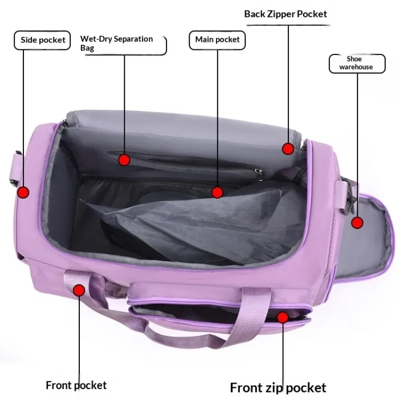 sac de voyage extensible de grande capacité, organisateur de bagages, sac à main, sac de rangement pour vêtements de voyage, imperméable, portable et pliable