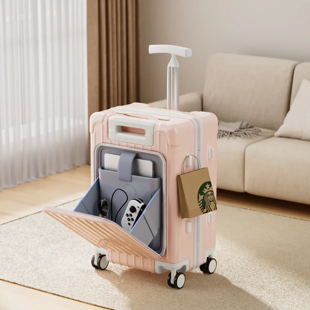 valise pour enfants, valise d'embarquement à ouverture frontale, boîtier de chariot pour ordinateur portable, bagages avec roues spinner, bagage à main pour voyage