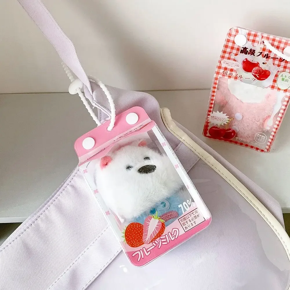 sac de présentation pour poupée en pvc, pochette de rangement pour poupée de 10 cm avec cordon, étui de protection transparent pour poupée, sac de rangement pour badges, voyage en extérieur