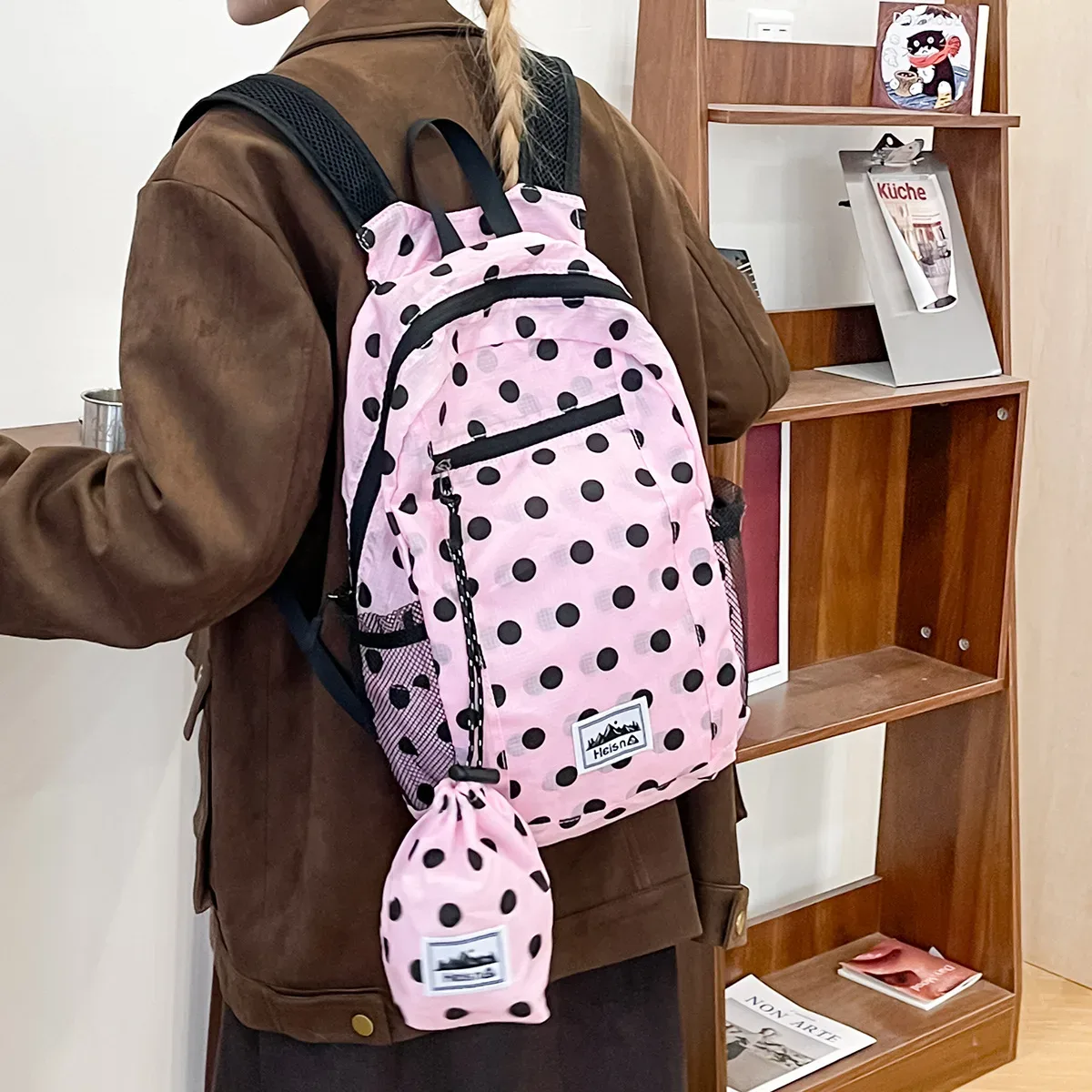 sac à dos de voyage décontracté unisexe à carreaux en nylon, capacité 20-35l, système anti-fatigue, compartiment pour ordinateur portable 15 pouces