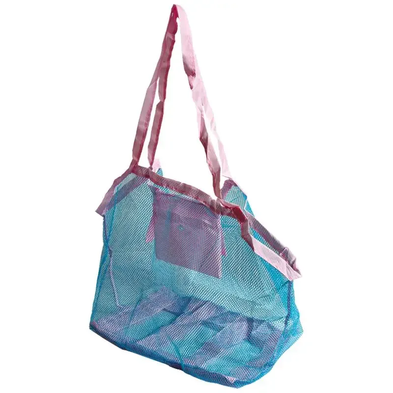 sac de rangement pliable pour jouets de plage pour enfants, 1 pièce, sac de transport en maille portable pour transporter des outils de pioche de sable, jeux en plein air