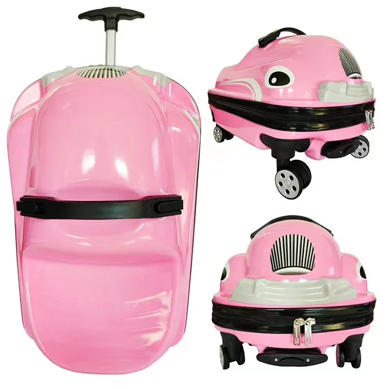 valise à roulettes de voyage pour enfant de 20 pouces avec dessins animés, bagage à main avec roues pivotantes, valise à roulettes pour enfants