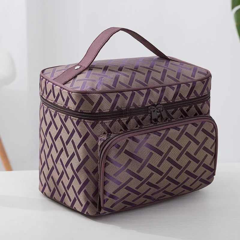 nouveau sac à cosmétiques à fleurs de grande capacité, boîte à cosmétiques à fermeture éclair, organisateurs de rangement, trousse de maquillage de toilette de voyage szl8061