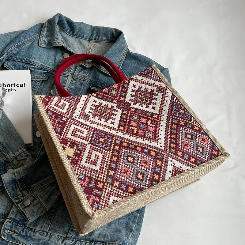 nouveau sac de navetteur grande capacité style ethnique 2025 – sac fourre-tout à bandoulière tendance 2023 pour femme, style national, vente chaude
