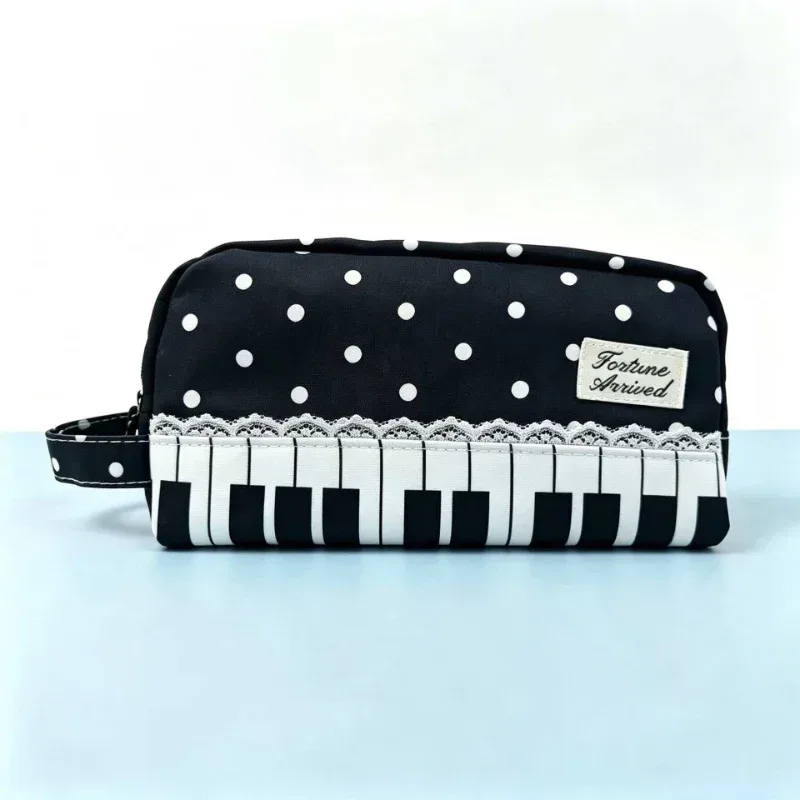 sac à dos à touches de piano à pois, sac à dos de style japonais à blocs de couleur, sac à dos en forme de piano de style scolaire, grand sac de voyage pour femmes