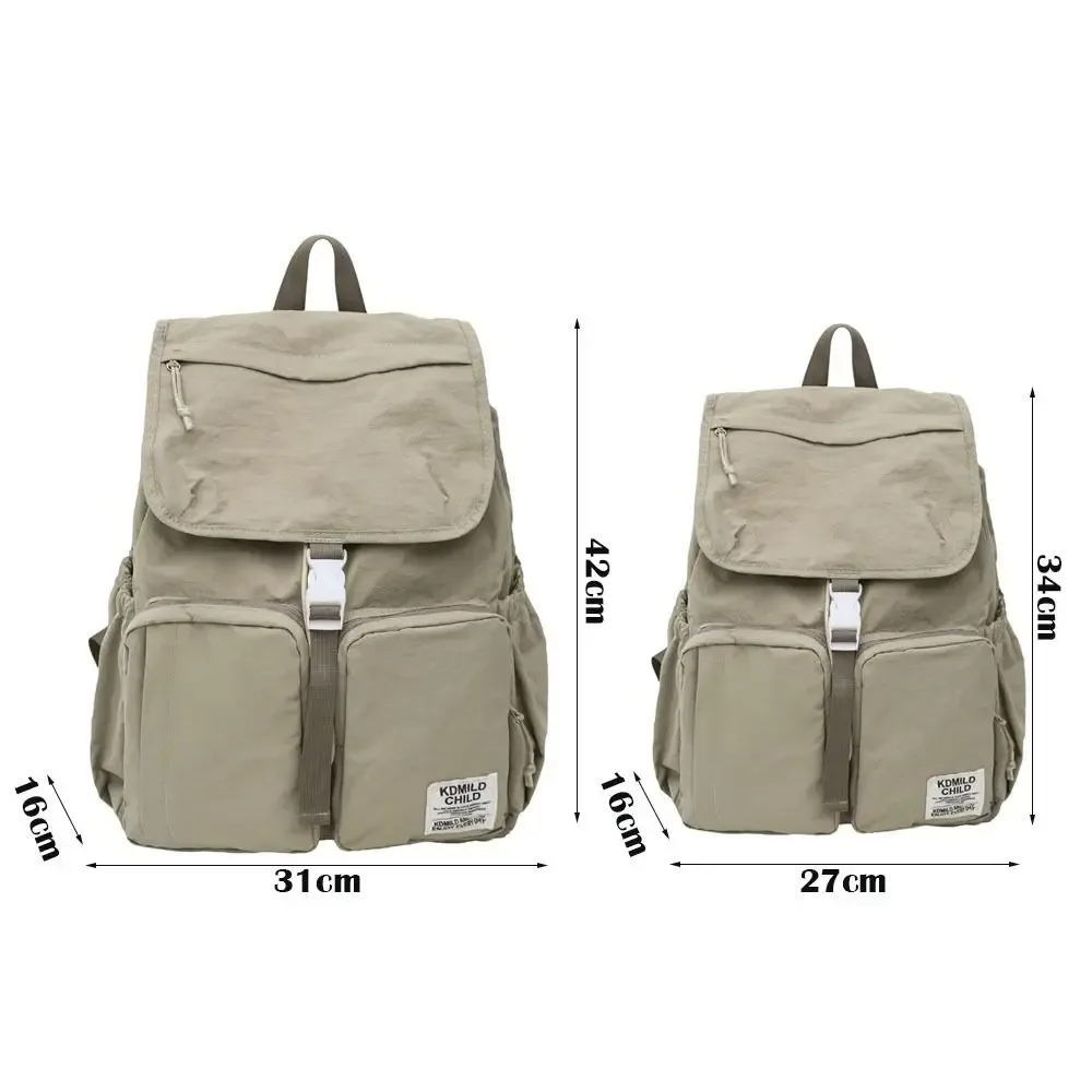 sac à dos de voyage décontracté de style japonais, ultraléger, grande capacité, sac d'école, couleur unie, sac de camping en plein air, unisexe