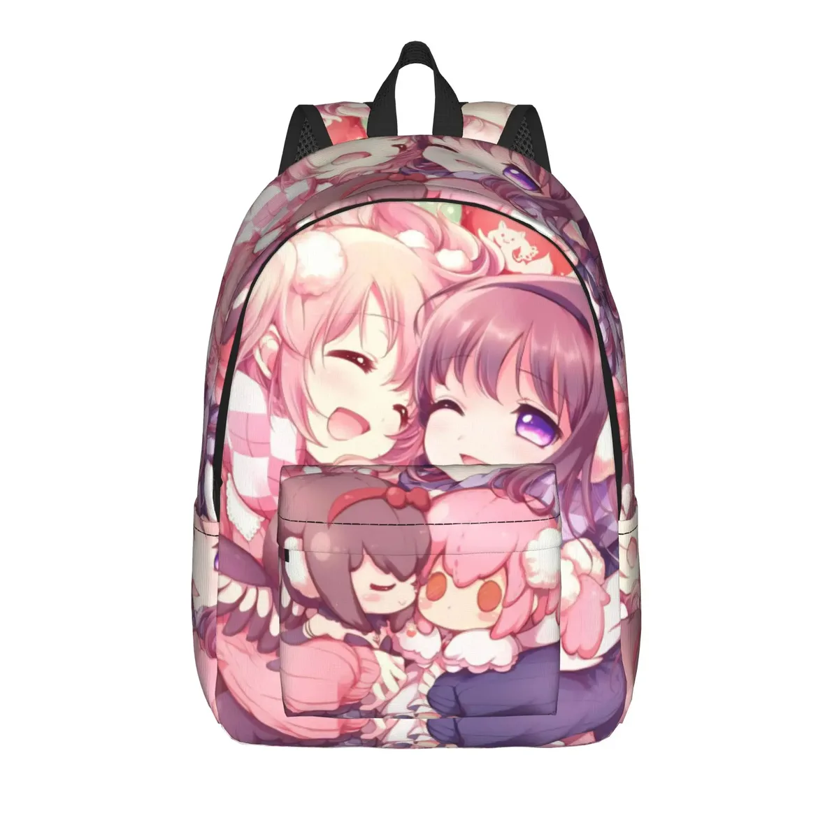 sac à dos anime puella magi madoka magica pour hommes et femmes, sac à dos d'école secondaire, sac à bandoulière pour ordinateur portable kaname madoka
