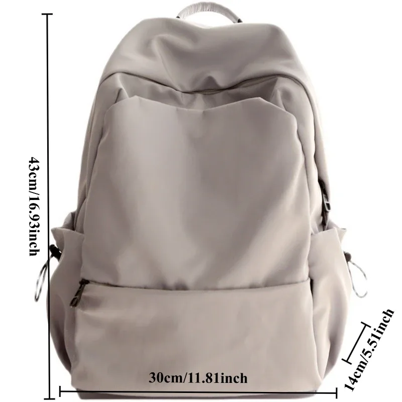 sac à bandoulière imperméable de grande capacité, couleur unie, en nylon, cent avec cartable pour étudiantes, sacs à dos de voyage